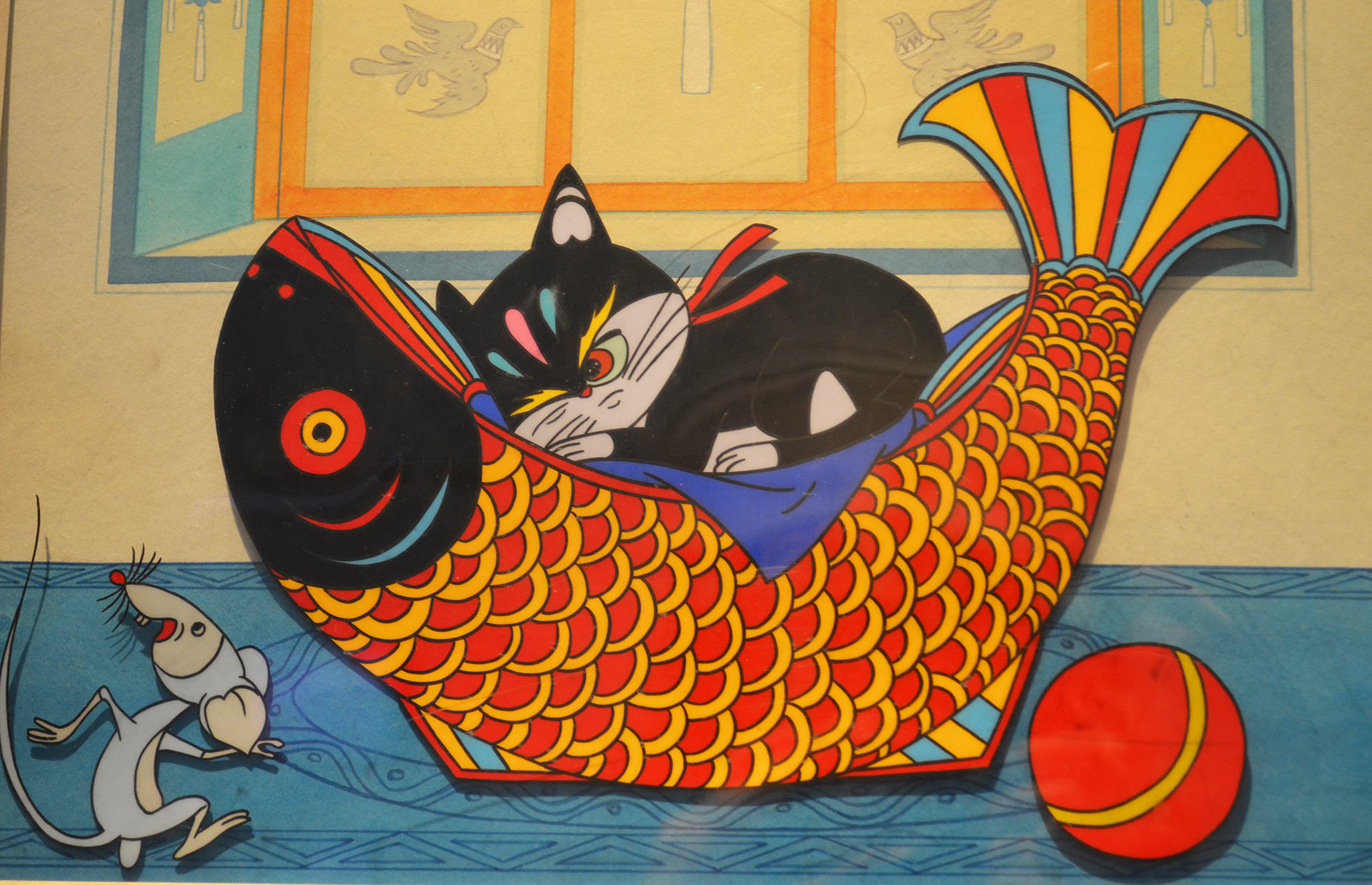 החתול מימי (1979), מתוך תערוכת האנימציה של המוזיאון (צילום: נוגה פייגה)
